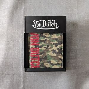 Von Dutch  Camouflage Print Faux Leather Wallet NEW!